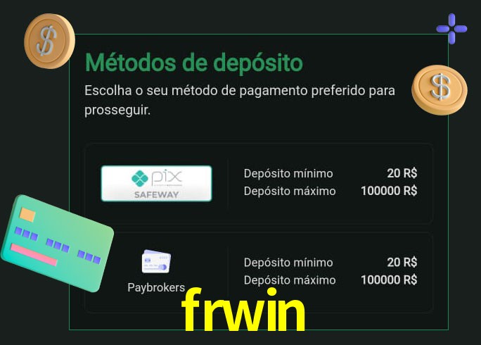 O cassino frwin oferece uma grande variedade de métodos de pagamento